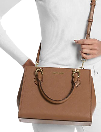 Michael Michael Kors Marilyn Medium Saffiano Leather Satchel Luggage