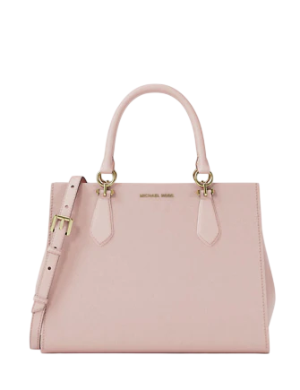 Michael Michael Kors Marilyn Medium Saffiano Leather Satchel Powder Blush