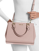 Michael Michael Kors Marilyn Medium Saffiano Leather Satchel Powder Blush