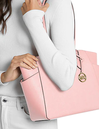 Michael Michael Kors Marilyn Medium Saffiano Leather Tote Bag Powder Blush