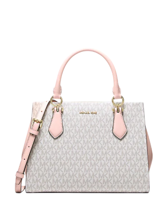 Michael Michael Kors Marilyn Medium Signature Logo Convertible Satchel  Powder Blush 