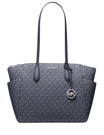 Michael Michael Kors Marilyn Medium Signature Logo Tote Bag Admiral 