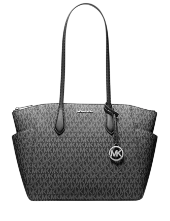 Michael Michael Kors Marilyn Medium Signature Logo Tote Bag Black