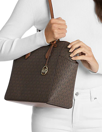 Michael Michael Kors Marilyn Medium Signature Logo Tote Bag Brown