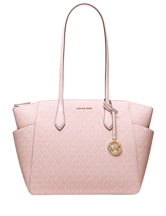 Michael Michael Kors Marilyn Medium Signature Logo Tote Bag Powder Blush 
