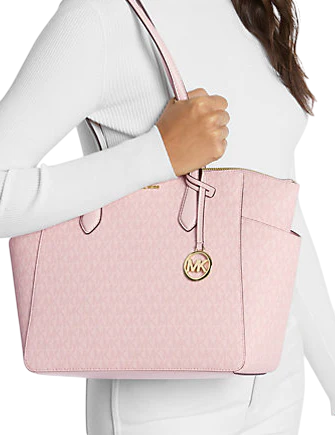 Michael Michael Kors Marilyn Medium Signature Logo Tote Bag Powder Blush 