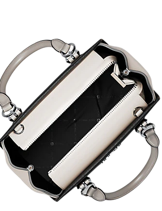 Michael Michael Kors Marilyn Small Color-Block Saffiano Leather Messenger Bag Black