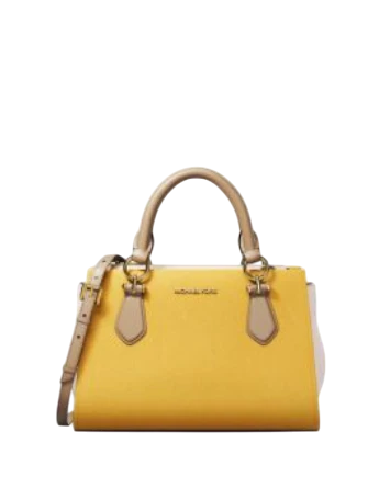 Michael Michael Kors Marilyn Small Color-Block Saffiano Leather Messenger Bag
