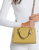 Michael Michael Kors Marilyn Small Color-Block Saffiano Leather Messenger Bag Honey