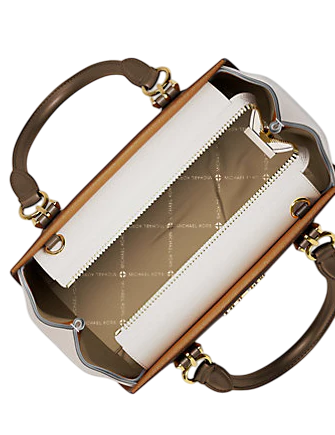 Michael Michael Kors Marilyn Small Color-Block Saffiano Leather Messenger Bag Luggage 