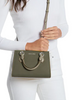 Michael Michael Kors Marilyn Small Color-Block Saffiano Leather Messenger Bag Olive