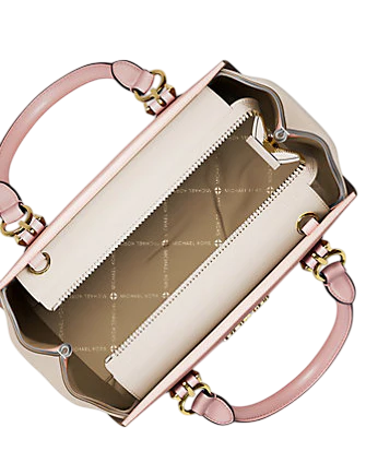 Michael Michael Kors Marilyn Small Color-Block Saffiano Leather Messenger Bag  Powder Blush 