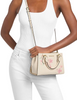 Michael Michael Kors Marilyn Small Embellished Satchel Light Cream 