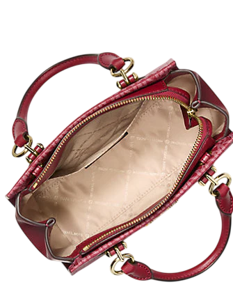 Michael Michael Kors Marilyn Small Signature Logo Messenger Bag Cherry