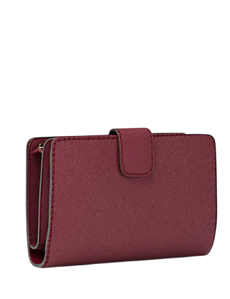Michael Michael Kors Medium Crossgrain Leather Wallet Cherry