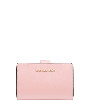 Michael Michael Kors Medium Crossgrain Leather Wallet  Powder Blush