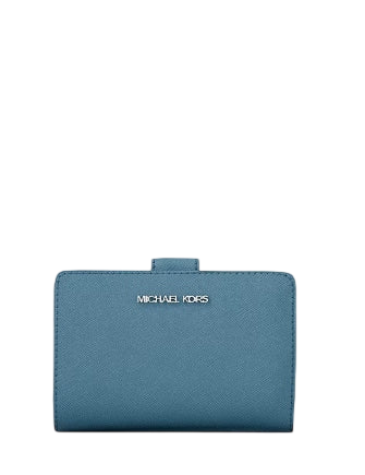 Michael Michael Kors Medium Saffiano Leather Wallet Denim