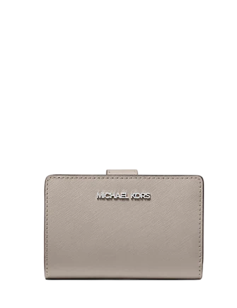 Michael Michael Kors Medium Saffiano Leather Wallet Pearl Grey
