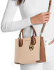 Michael Michael Kors Mercer Medium Two-Tone Pebbled Leather Crossbody Bag Luggage