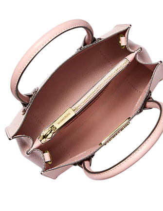 Michael Michael Kors Mercer Medium Two-Tone Pebbled Leather Crossbody Bag  Powder Blush 