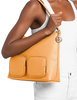 Michael Michael Kors Merritt Large Pebbled Leather Cargo Shoulder Bag Radiant Orange
