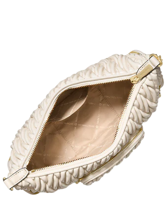 Michael Michael Kors Merritt Matelasse Convertible Crossbody Bag Light Cream