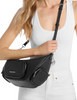 Michael Michael Kors Merritt Medium Pebbled Leather Convertible Shoulder Bag Black