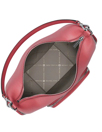 Michael Michael Kors Merritt Medium Pebbled Leather Convertible Shoulder Bag Hibiscus