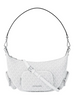 Michael Michael Kors Merritt Medium Signature Logo Convertible Shoulder Bag Optic White