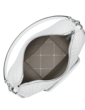 Michael Michael Kors Merritt Medium Signature Logo Convertible Shoulder Bag Optic White