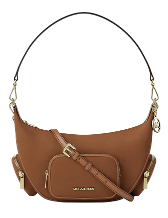 Michael Michael Kors Merritt Medium Suede Convertible Shoulder Bag Luggage