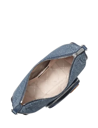  Michael Michael Kors Merritt Small Embellished Denim Convertible Crossbody Bag  Washed Denim