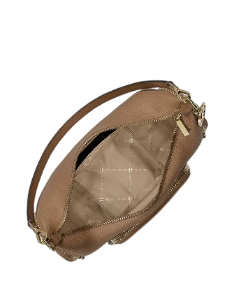 Michael Michael Kors Merritt Small Pebbled Leather Crossbody Bag Camel