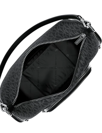 Michael Michael Kors Merritt Small Signature Logo Convertible Shoulder Bag Black