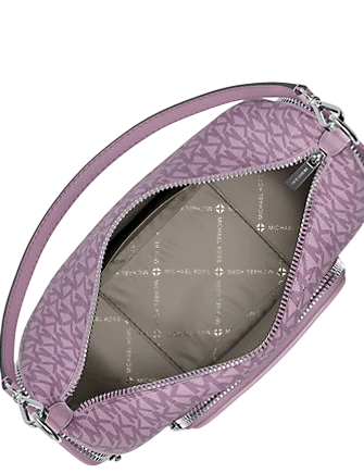 Michael Michael Kors Merritt Small Signature Logo Convertible Shoulder Bag Light Quartz