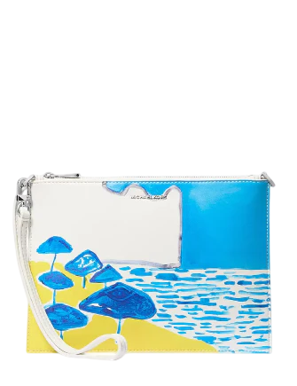 Michael Michael Kors Michael Kors X Christina Zimpel Jet Set Extra-Large Convertible Wristlet Milos Blue