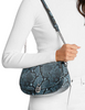 Michael Michael Kors Mila Medium Snake Embossed Messenger Bag Cornflower