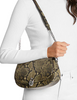 Michael Michael Kors Mila Medium Snake Embossed Messenger Bag Olive