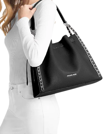 Michael Michael Kors Mina Large Chain Shoulder Bag Black