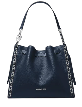 Michael Michael Kors Mina Large Chain Shoulder Bag Navy