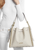 Michael Michael Kors Mina Large Signature Logo Chain Shoulder Bag Light Cream 