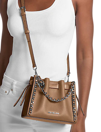Michael Michael Kors Mina Small Chain Convertible Crossbody Bag Driftwood