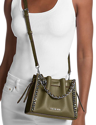 Michael Michael Kors Mina Small Chain Convertible Crossbody Bag Olive