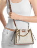 Michael Michael Kors Mina Small Signature Logo Chain Crossbody Bag Vanilla