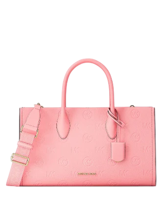 Michael Michael Kors Mirella Medium Logo Debossed Satchel Carnation