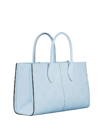 Michael Michael Kors Mirella Medium Logo Debossed Satchel Pale Ocean