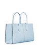 Michael Michael Kors Mirella Medium Logo Debossed Satchel Pale Ocean