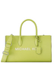 Michael Michael Kors Mirella Medium Pebbled Leather Satchel Lime