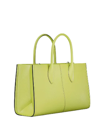 Michael Michael Kors Mirella Medium Pebbled Leather Satchel Lime
