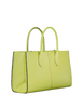 Michael Michael Kors Mirella Medium Pebbled Leather Satchel Lime